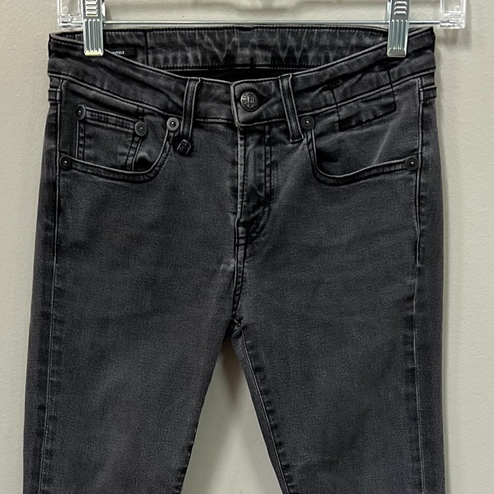 R13 Jeans Kate Skinny in Black Country Made in Italy Style R13W4021-98 Sz 26